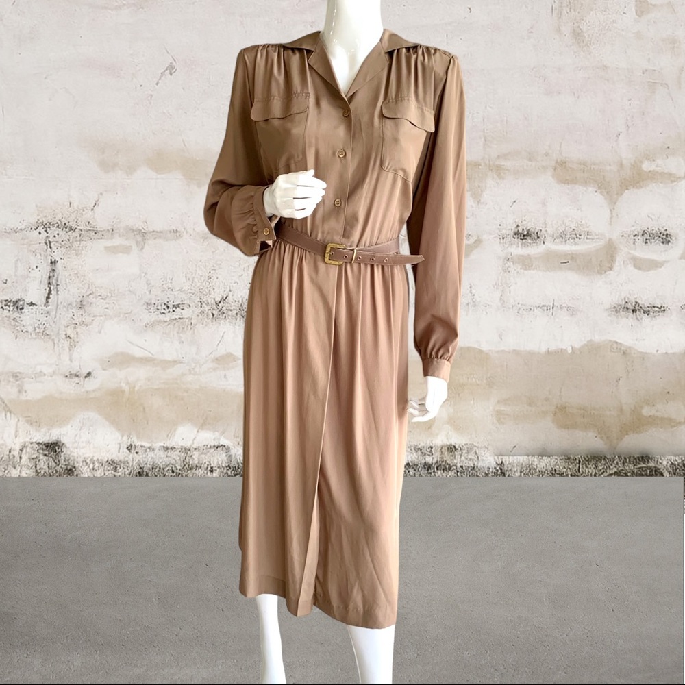 ANDREA GAYLE VINTAGE SHIRTWAIST DRESS. SIZE 12